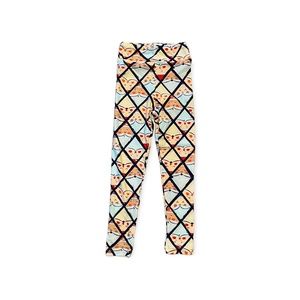 S/M & L/XL Kids LuLaRoe Holiday Leggings NEW Geometric Santa Faces 2-6 / 7-12